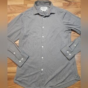 Mizzen+Main Black and White Micro Check Button-Down Shirt